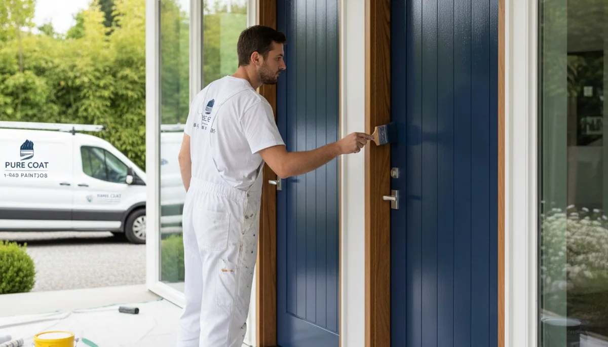 Professional door painting in Flagstaff AZ by expert house painters using durable exterior finishes
