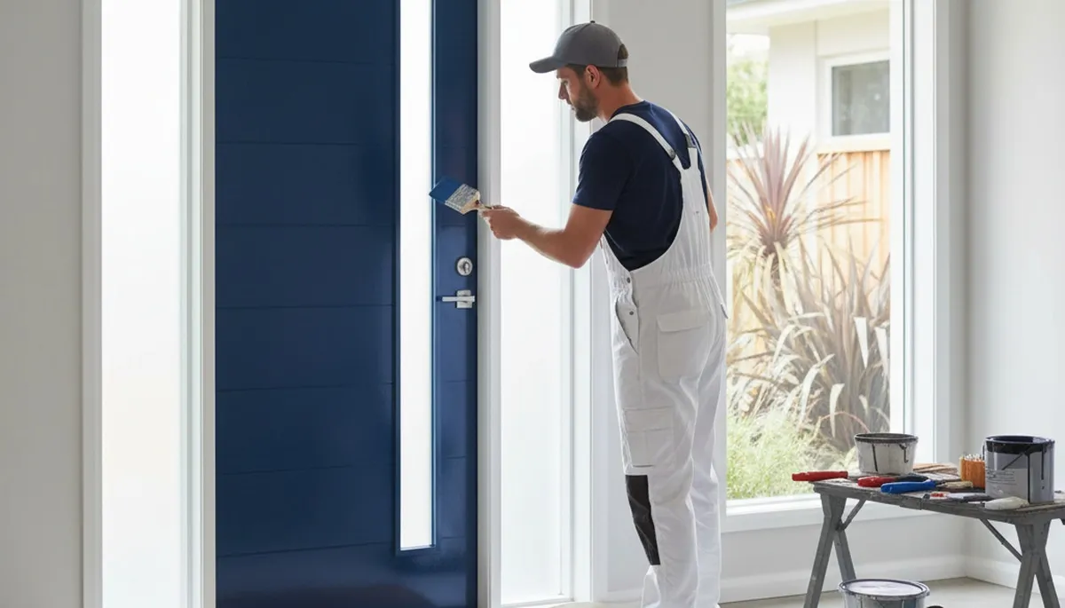 Professional door painting in Flagstaff AZ by expert house painters using durable exterior finishes