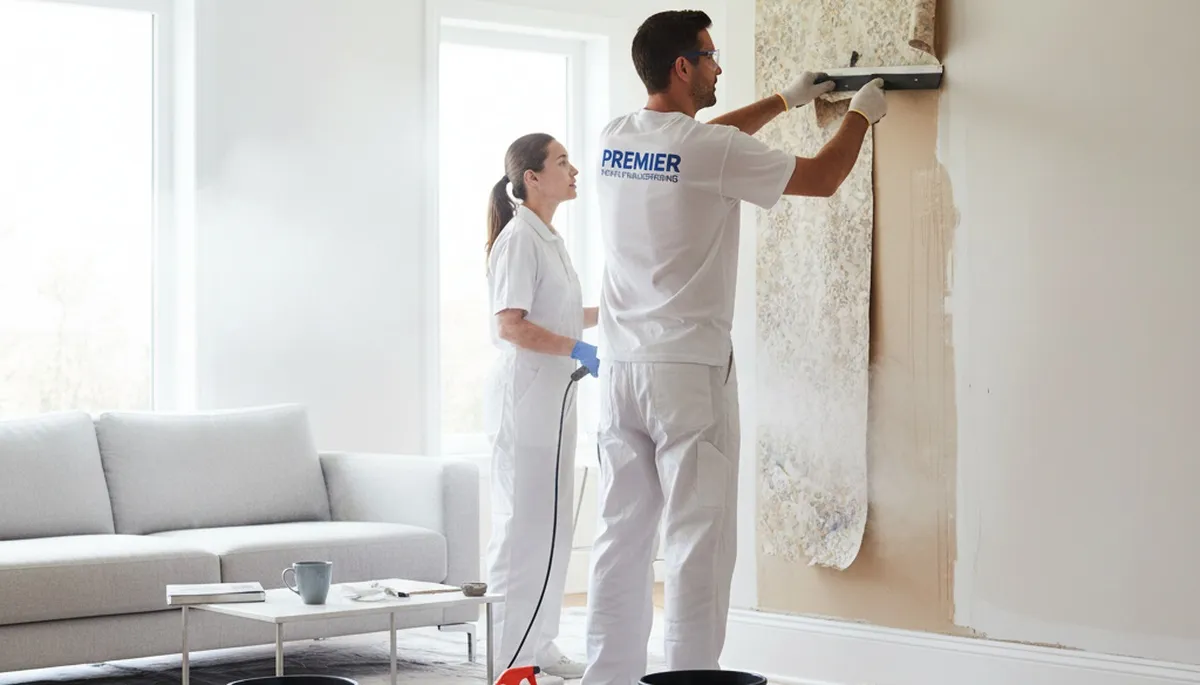 Professional wallpaper removal and wall preparation in Flagstaff, AZ home interior